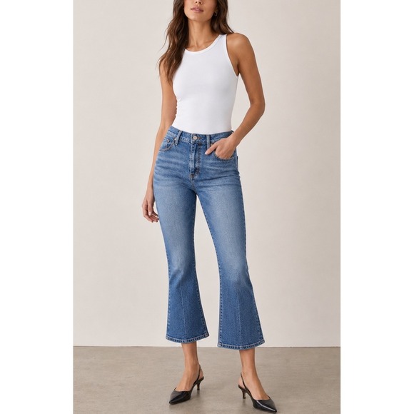 pistola Denim - Pistola Lennon High Rise Cropped Bootcut Flare Jeans Milano Women's 28 $178